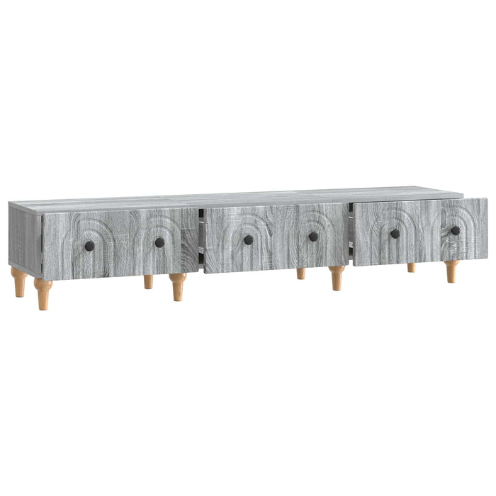 Cabinet TV Sonoma gri 147 x 34,5 x 30 cm Lemn prelucrat - WALTI WALTI