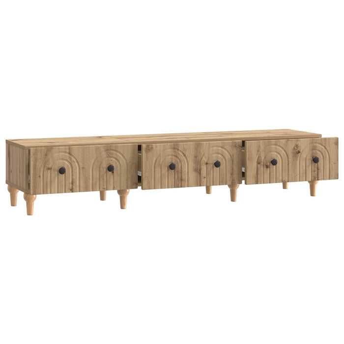 Cabinet TV Stejar Artizanal 147 x 34,5 x 30 cm Lemn prelucrat - WALTI WALTI
