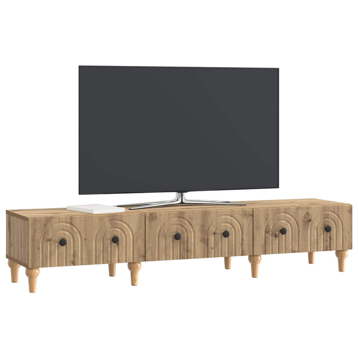 Cabinet TV Stejar Artizanal 147 x 34,5 x 30 cm Lemn prelucrat - WALTI WALTI