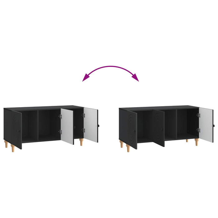 Cabinet TV Negru 99 x 34,5 x 50 cm Lemn prelucrat - WALTI WALTI