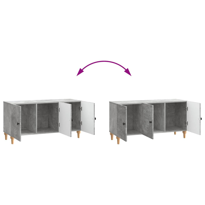 Cabinet TV Gri Beton 99 x 34,5 x 50 cm Lemn prelucrat - WALTI WALTI