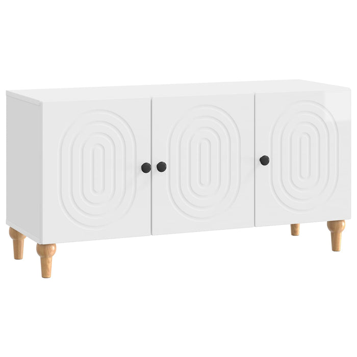 Cabinet TV Alb foarte lucios 99 x 34,5 x 50 cm Lemn prelucrat - WALTI WALTI