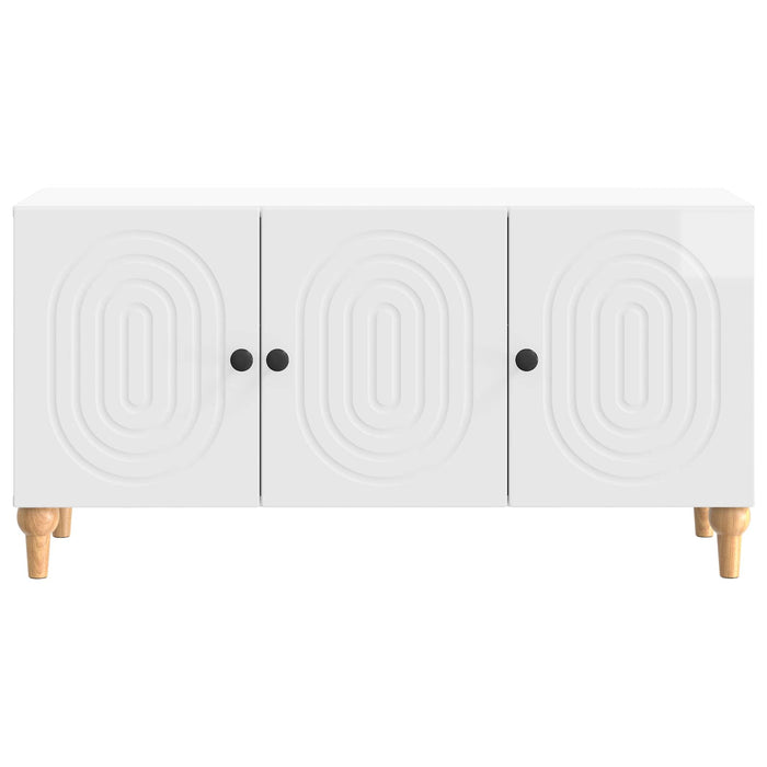Cabinet TV Alb foarte lucios 99 x 34,5 x 50 cm Lemn prelucrat - WALTI WALTI