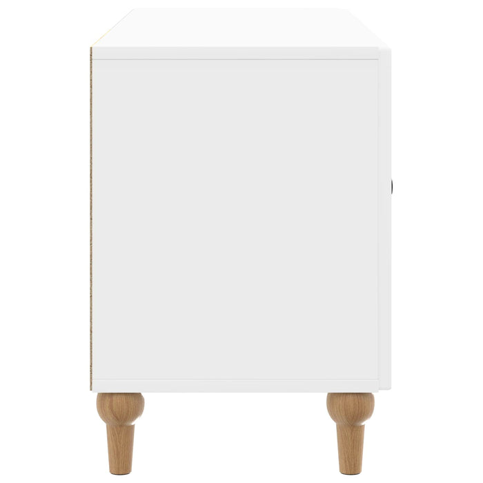 Cabinet TV Alb foarte lucios 99 x 34,5 x 50 cm Lemn prelucrat - WALTI WALTI