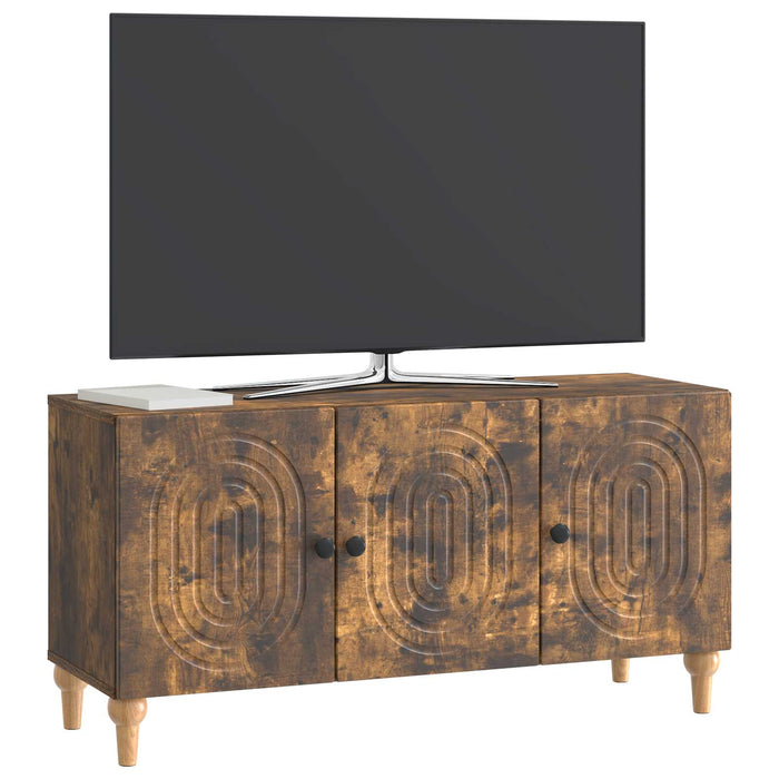 Cabinet TV Stejar fumuriu 99 x 34,5 x 50 cm Lemn prelucrat - WALTI WALTI