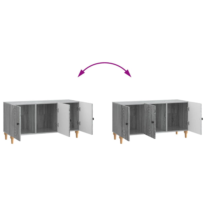 Cabinet TV Sonoma gri 99 x 34,5 x 50 cm Lemn prelucrat - WALTI WALTI