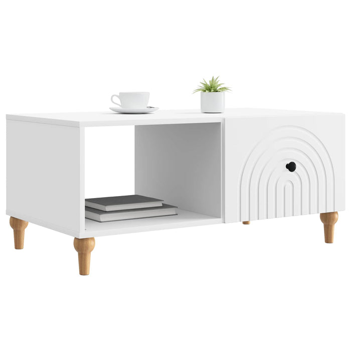 Masă de cafea Alb 90 x 50 x 40 cm Lemn prelucrat - WALTI WALTI