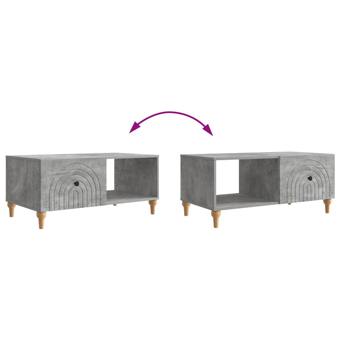Masă de cafea Gri Beton 90 x 50 x 40 cm Lemn prelucrat - WALTI WALTI