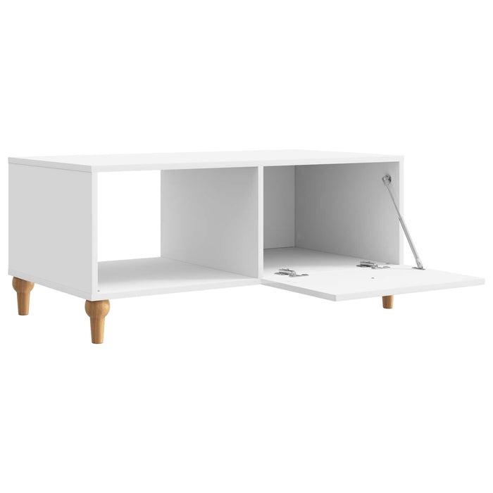 Masă de cafea Alb foarte lucios 90 x 50 x 40 cm Lemn prelucrat - WALTI WALTI