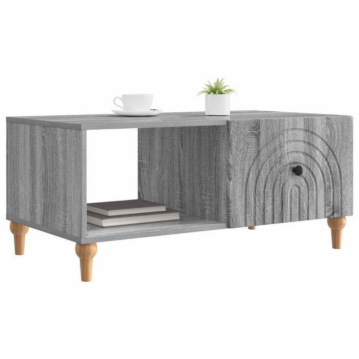 Masă de cafea Sonoma gri 90 x 50 x 40 cm Lemn prelucrat - WALTI WALTI
