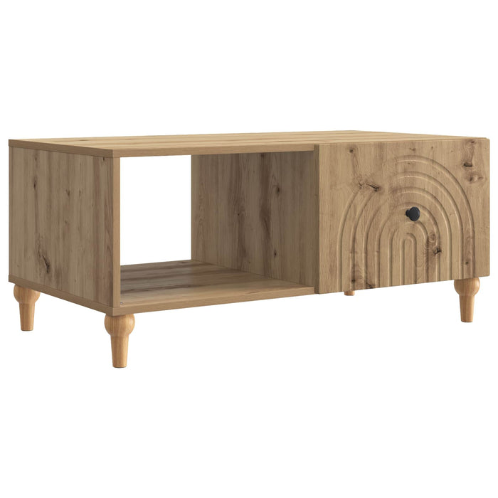 Masă de cafea Stejar Artizanal 90 x 50 x 40 cm Lemn prelucrat - WALTI WALTI