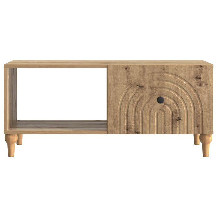 Masă de cafea Stejar Artizanal 90 x 50 x 40 cm Lemn prelucrat - WALTI WALTI