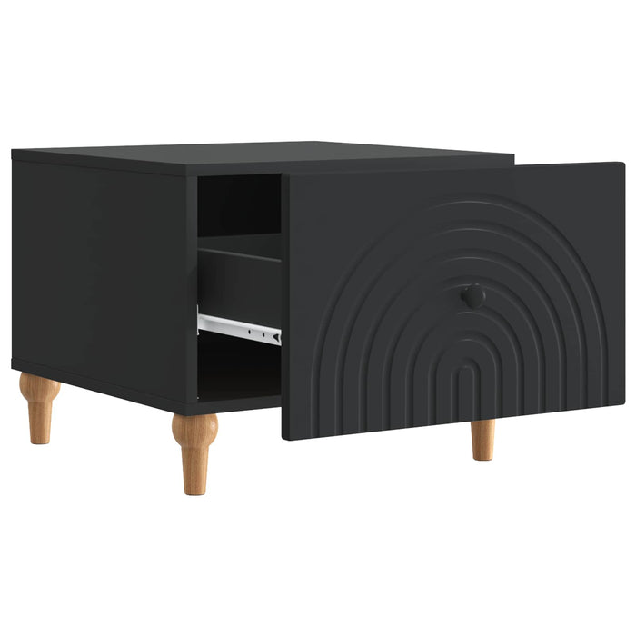 Masă de cafea cu sertar Negru 49 x 50 x 40 cm Lemn prelucrat - WALTI WALTI