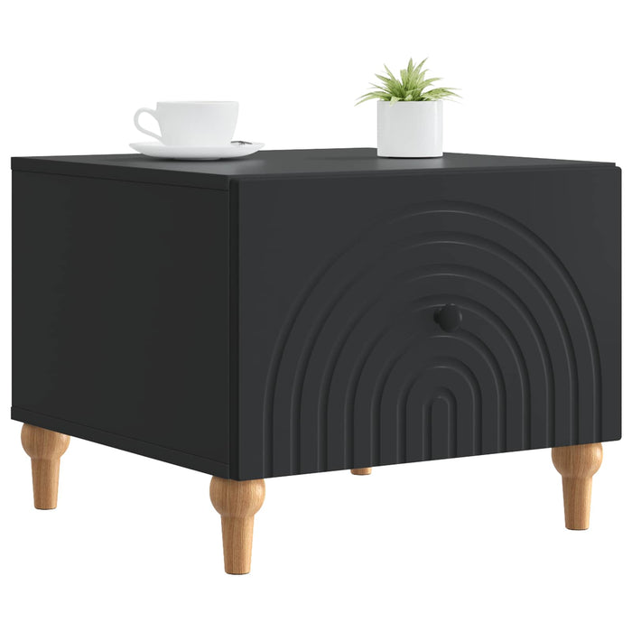 Masă de cafea cu sertar Negru 49 x 50 x 40 cm Lemn prelucrat - WALTI WALTI