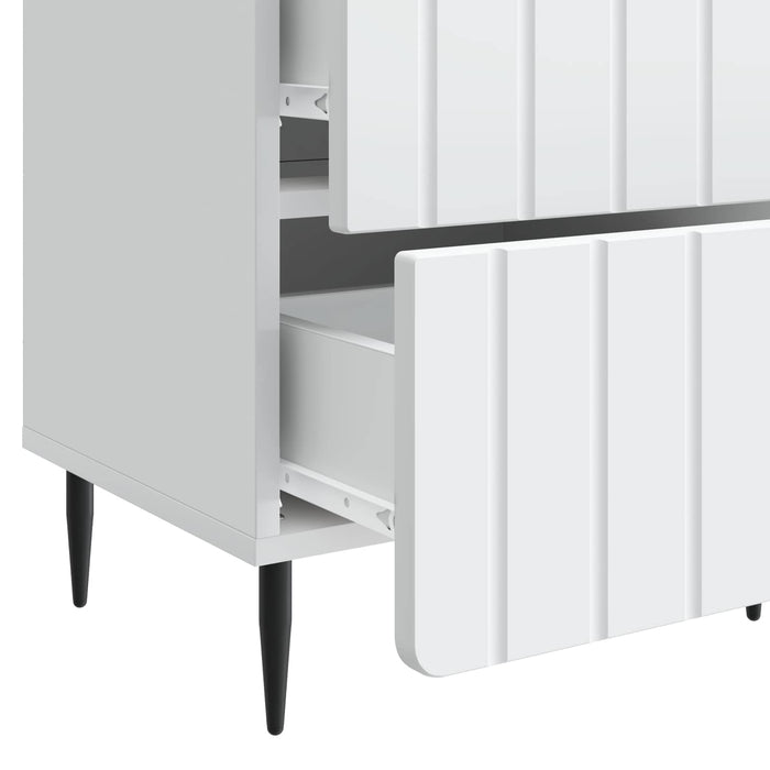 Dulap de noapte Alb 43 x 34,5 x 49,5 cm Lemn prelucrat - WALTI WALTI