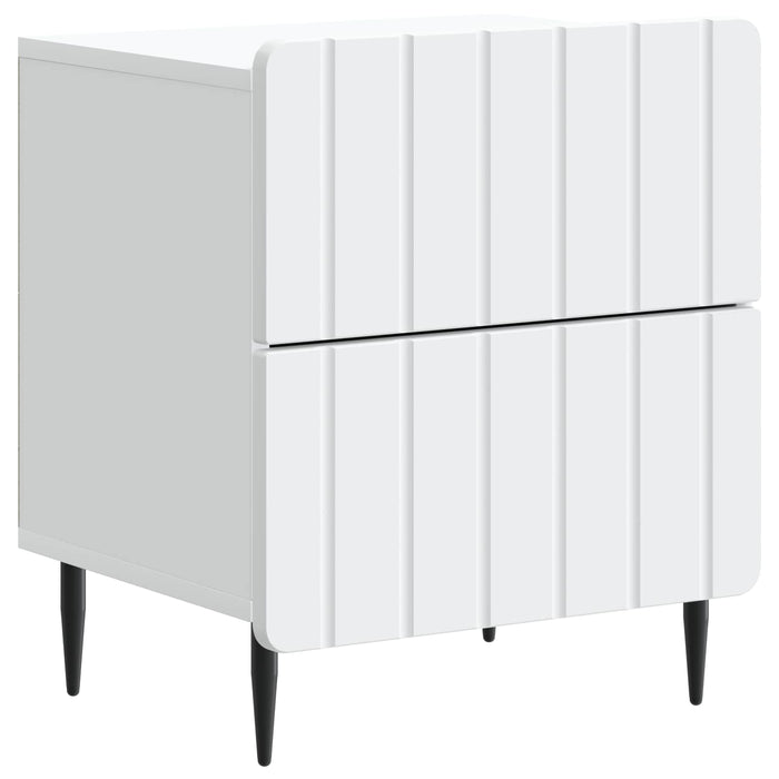 Dulap de noapte Alb 43 x 34,5 x 49,5 cm Lemn prelucrat - WALTI WALTI