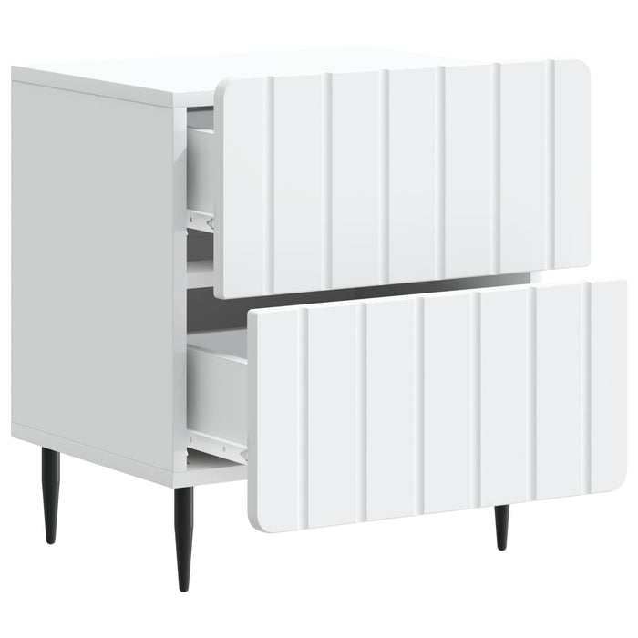 Dulap de noapte Alb 43 x 34,5 x 49,5 cm Lemn prelucrat - WALTI WALTI