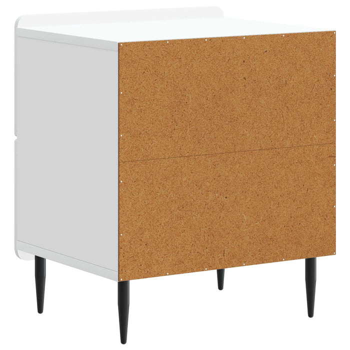 Dulap de noapte Alb 43 x 34,5 x 49,5 cm Lemn prelucrat - WALTI WALTI