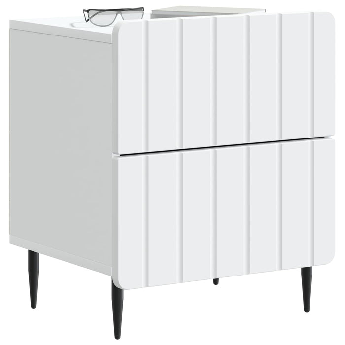 Dulap de noapte Alb 43 x 34,5 x 49,5 cm Lemn prelucrat - WALTI WALTI