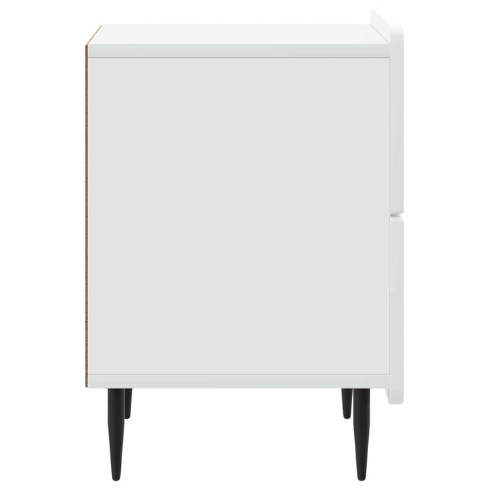 Dulap de noapte Alb 43 x 34,5 x 49,5 cm Lemn prelucrat - WALTI WALTI
