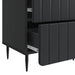 Dulap de noapte 2 pcs Negru 43 x 34,5 x 49,5 cm Lemn prelucrat - WALTI WALTI