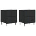 Dulap de noapte 2 pcs Negru 43 x 34,5 x 49,5 cm Lemn prelucrat - WALTI WALTI