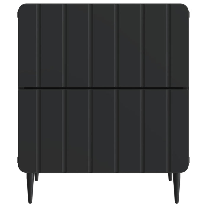 Dulap de noapte 2 pcs Negru 43 x 34,5 x 49,5 cm Lemn prelucrat - WALTI WALTI