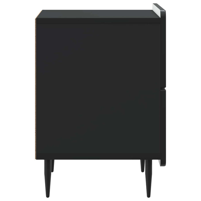 Dulap de noapte 2 pcs Negru 43 x 34,5 x 49,5 cm Lemn prelucrat - WALTI WALTI