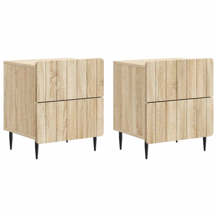 Dulap de noapte 2 pcs Stejar Sonoma 43 x 34,5 x 49,5 cm - WALTI WALTI
