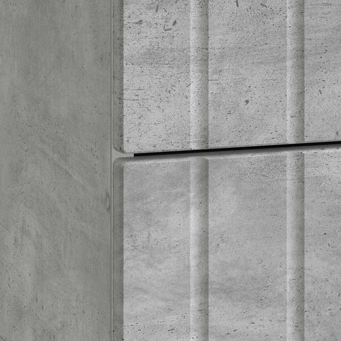 Dulap de noapte Gri Beton 43 x 34,5 x 49,5 cm Lemn prelucrat - WALTI WALTI