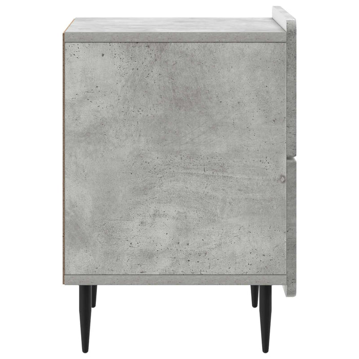 Dulap de noapte Gri Beton 43 x 34,5 x 49,5 cm Lemn prelucrat - WALTI WALTI