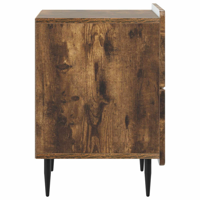 Dulap de noapte 2 pcs Stejar fumuriu 43 x 34,5 x 49,5 cm - WALTI WALTI