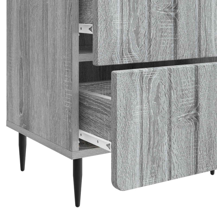 Dulap de noapte Sonoma gri 43 x 34,5 x 49,5 cm Lemn prelucrat - WALTI WALTI