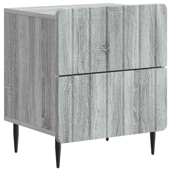 Dulap de noapte Sonoma gri 43 x 34,5 x 49,5 cm Lemn prelucrat - WALTI WALTI