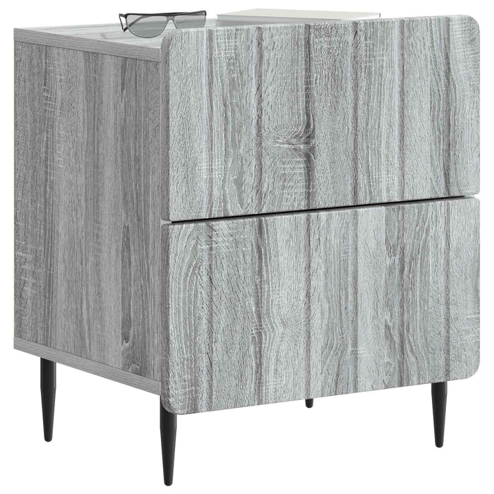 Dulap de noapte Sonoma gri 43 x 34,5 x 49,5 cm Lemn prelucrat - WALTI WALTI