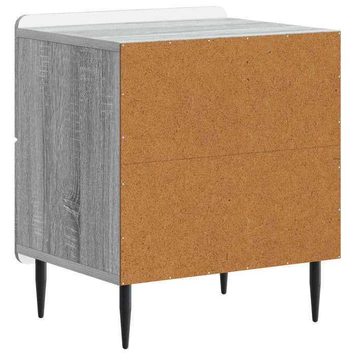 Dulap de noapte cu sertar 2 pcs Sonoma gri 43 x 34,5 x 49,5 cm - WALTI WALTI