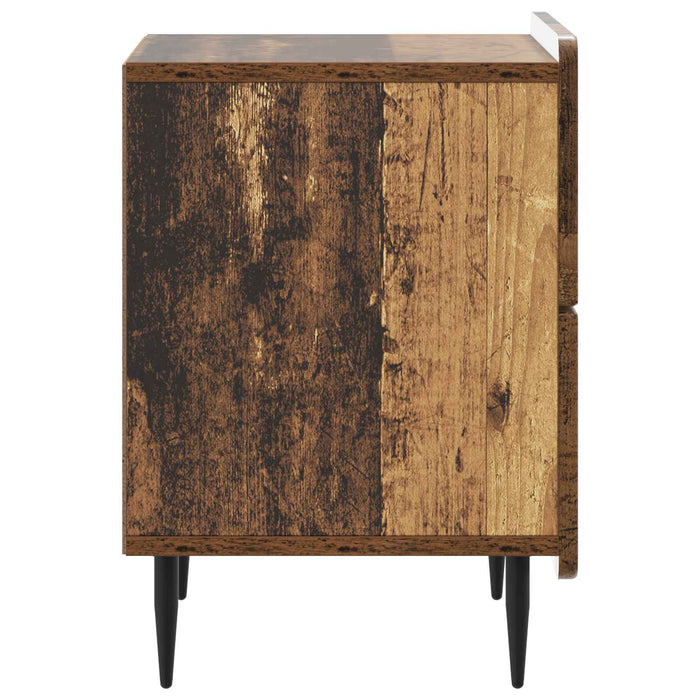 Dulap de noapte cu sertar 2 pcs Lemn vechi 43 x 34,5 x 49,5 cm - WALTI WALTI