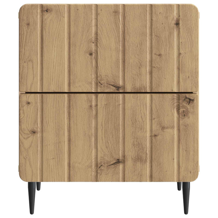 Dulap de noapte 2 pcs Stejar Artizanal 43 x 34,5 x 49,5 cm - WALTI WALTI