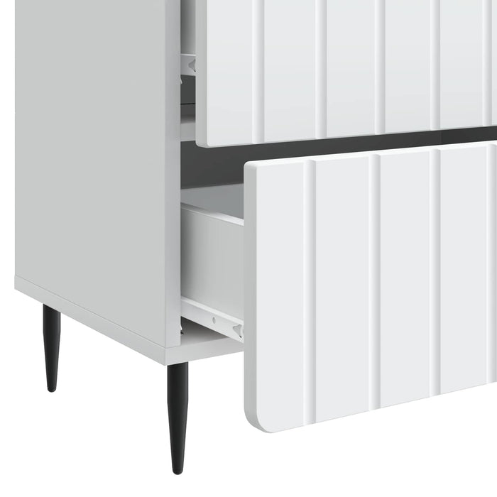 Dulap de noapte Alb 62 x 34,5 x 49,5 cm Lemn prelucrat - WALTI WALTI
