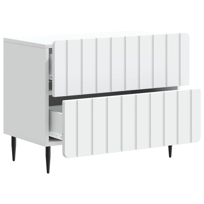Dulap de noapte Alb 62 x 34,5 x 49,5 cm Lemn prelucrat - WALTI WALTI