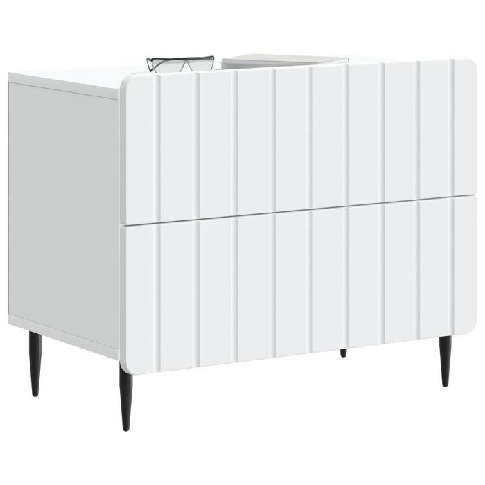 Dulap de noapte Alb 62 x 34,5 x 49,5 cm Lemn prelucrat - WALTI WALTI