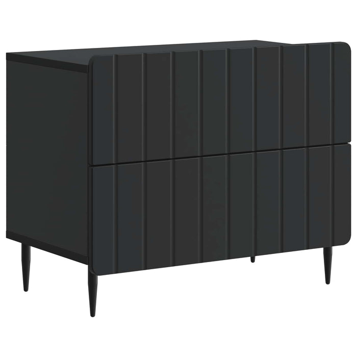 Dulap de noapte Negru 62 x 34,5 x 49,5 cm Lemn prelucrat - WALTI WALTI