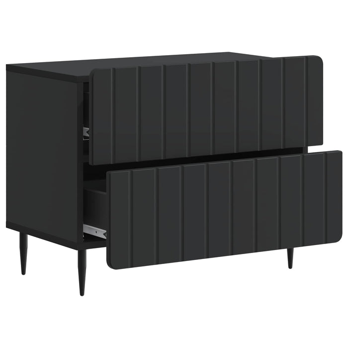 Dulap de noapte Negru 62 x 34,5 x 49,5 cm Lemn prelucrat - WALTI WALTI