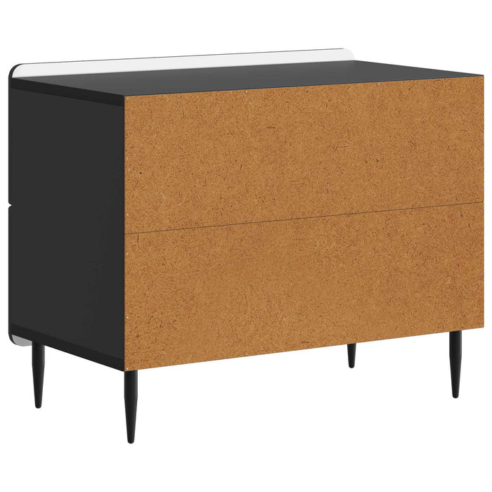 Dulap de noapte Negru 62 x 34,5 x 49,5 cm Lemn prelucrat - WALTI WALTI