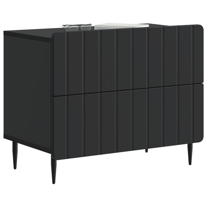 Dulap de noapte Negru 62 x 34,5 x 49,5 cm Lemn prelucrat - WALTI WALTI