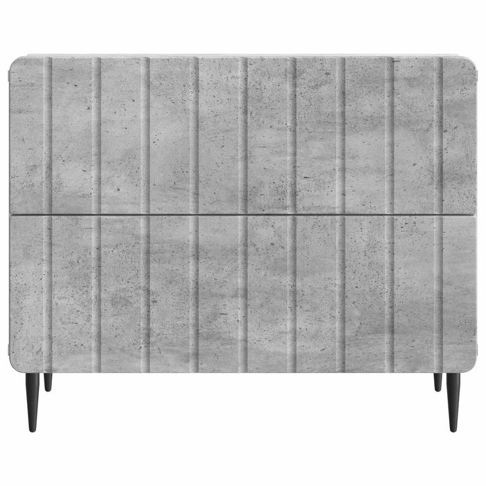 Dulap de noapte Gri Beton 62 x 34,5 x 49,5 cm Lemn prelucrat - WALTI WALTI
