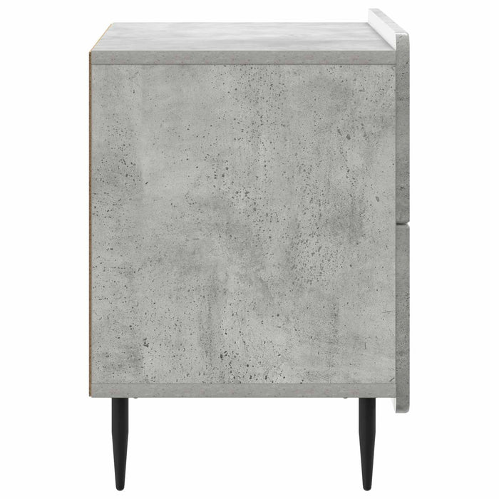 Dulap de noapte Gri Beton 62 x 34,5 x 49,5 cm Lemn prelucrat - WALTI WALTI