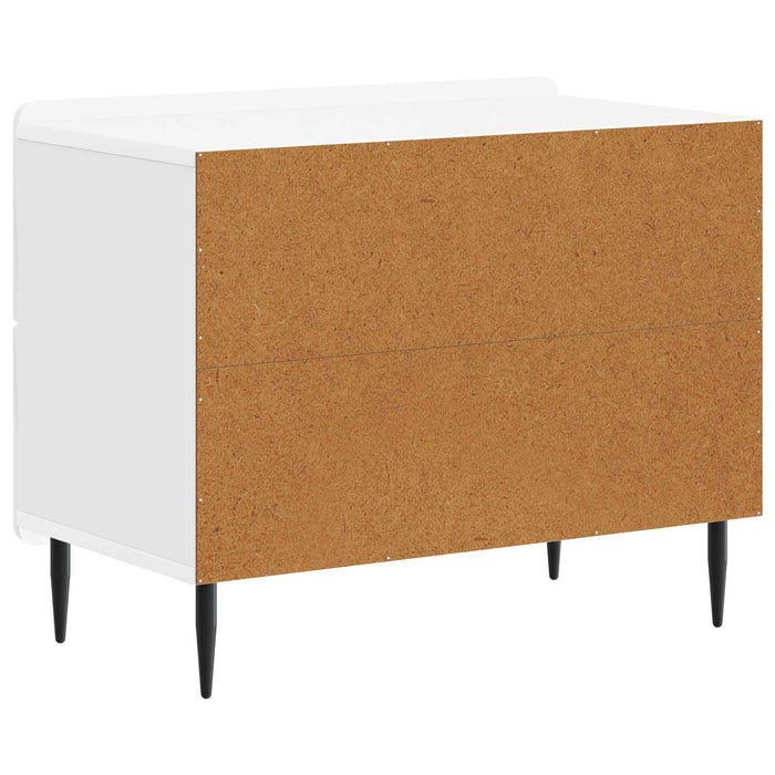 Dulap de noapte cu sertar Alb foarte lucios 62 x 34,5 x 49,5 cm - WALTI WALTI