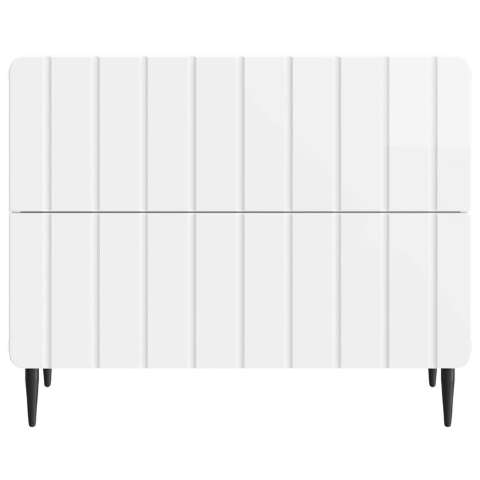 Dulap de noapte cu sertar Alb foarte lucios 62 x 34,5 x 49,5 cm - WALTI WALTI