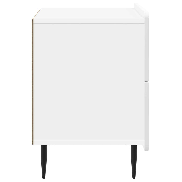 Dulap de noapte cu sertar Alb foarte lucios 62 x 34,5 x 49,5 cm - WALTI WALTI